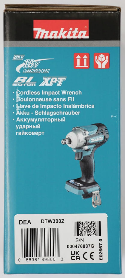 Makita DTW300Z 18V Brushless Impact Wrench β LXT Compact, Bare Unit