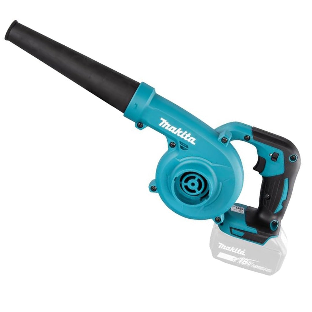 Makita DUB185Z 18V LXT Cordless Blower with Dust Bag + 2x BL1850B 5.0Ah Batteries – Powerful Compact Leaf & Workshop Blower